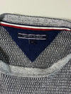 Tommy Hilfiger “1985” Navy & Grey Textured Knit Sweater (S)