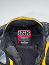 IXS Yellow Flame Genuine Leather Motorcycle Racing Jacket Padded (XL)