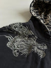 Big Train Osaka Dragon Embroidered Zip Hoodie with Wave Print Hood (2Xl)