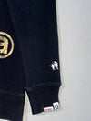 Aape by A Bathing Ape Gold Foil Flag Sweatshirt with Side Zips – Black (S)
