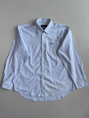 Polo Ralph Lauren Blue Striped Oxford Shirt(XL/2XL)