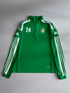 Adidas Castelldefels Club Quarter-Zip Track Top – Green (L)