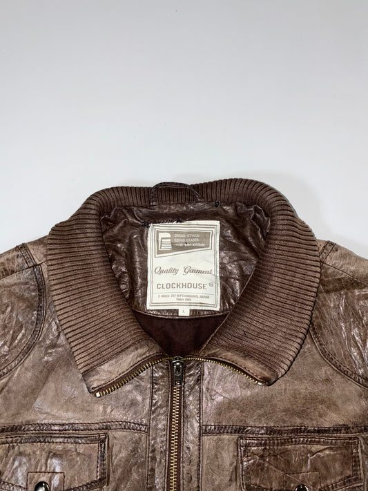 Clock House Premium Original Pure Leather Jacket (L)
