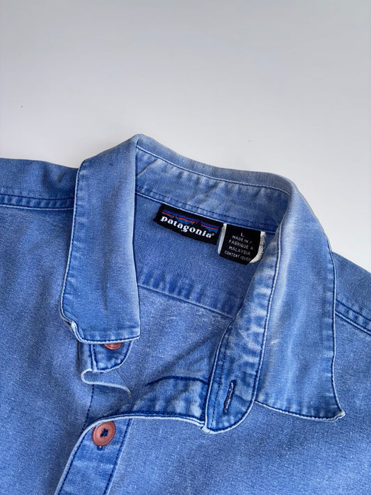 Patagonia Blue Chambray Work Shirt – Double Pocket Button-Up (L/Xl)