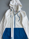 Adidas Striped Hooded Track Jacket White/Blue (XS)