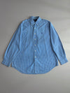Ralph Lauren Blue & White Check Button-Down Shirt – Blake Fit(2XL)