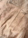 Vintage Brown Sheepskin Shearling Aviator Bomber Jacket (S)