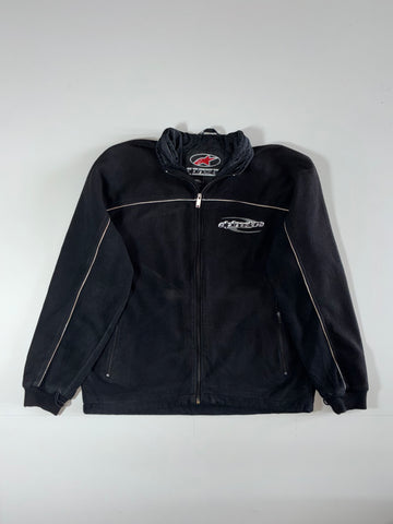 Alpinestars Black Full-Zip Motorcycle Fleece Jacket (XL/2XL)