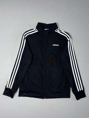 Adidas Three-Stripe Track Jacket – Black & White  (M)