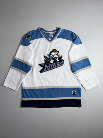 Disney Grumpy Miners Hockey Jersey – White / Ice Blue (2XL)