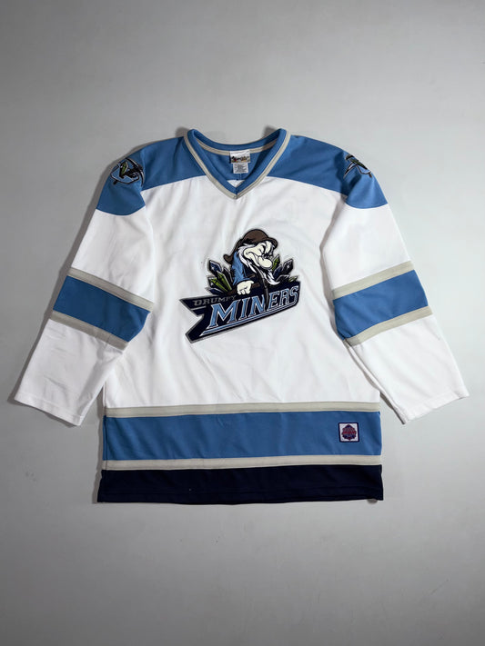 Disney Grumpy Miners Hockey Jersey – White / Ice Blue (2XL)