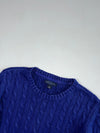 Tommy Hilfiger Royal Navy Cable Knit Crewneck Sweater (XXS)