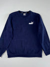 Puma | Navy Blue Essential Logo Sweatshirt | (M)