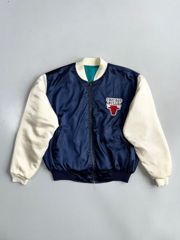 Vintage Chicago Bulls Satin Varsity Bomber (XL)