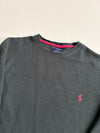Polo Ralph Lauren Black Waffle Knit Thermal – Red Pony – (L)