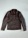 Vintage Italian Solofra Brown Leather Field Jacket women’s (XS)