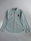 Polo Ralph Lauren | Green Striped Big Pony Custom Fit Shirt | (M)