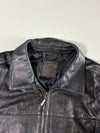 Opart Italy | Black Leather Zip Jacket(Xs)