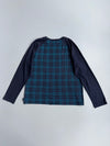 Vintage Burberry London Blue Label Nova Check Panel Long Sleeve Tee (XL)