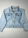 Vintage Levi’s Two Horse Light Wash Cropped Denim Trucker Jacket (XL)