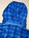Columbia Interchange Blue Plaid Hooded Shell Jacket (M)