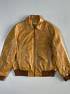 Jack & Jones Gold Vintage Leather Jacket (Xl)