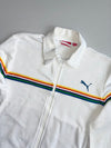 Vintage Puma Rainbow Stripe Track Jacket – White (S)