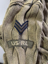 Polo Ralph Lauren Military Eagle & Flag Embroidered Cable Knit Sweater – Washed Olive imbroeider (S/M)