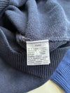Lacoste Navy & Blue Colorblock Quarter-Zip Knit Sweater (L)