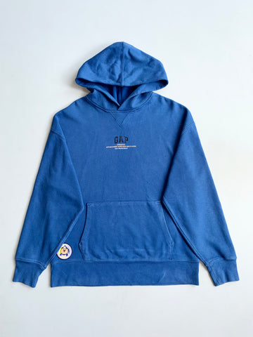 Vintage Gap Blue Athletic Arch Logo Hoodie (M)