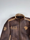 Blue Fox Jeans Tiger Graphic Leather Bomber (L)