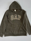 GAP Collegiate Logo Washed Pullover Hoodie – Faded Olive (L/XL)