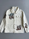 Hong Kong Disneyland Chip ‘n’ Dale All-Over Print Cream Denim Jacket (L)