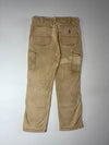 Carhartt Relaxed Fit Double Knee Tan Duck Canvas Work Pants (W:30) (L:38)