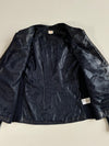 Vintage VA Milano Navy Blue Faux Leather Biker Jacket Women’s (M)
