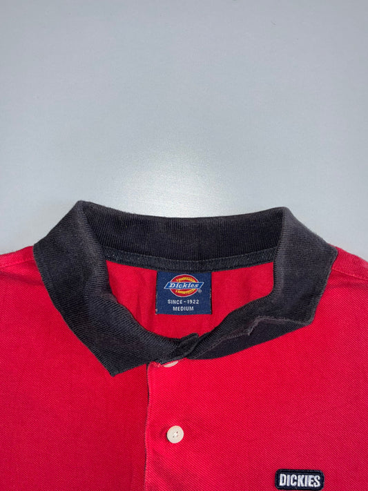 Dickies | Contrast Collar Polo | Red & Black (M)