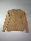 Lauren Ralph Lauren Camel Knit Sweater with Gold Crest Patch (S/M)