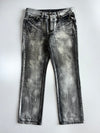 Big Train Japan — Acid Washed Skull & Flame Embroidery Denim Jeans (W:36|L:43)