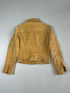GAP Mustard Tan Leather Trucker Jacket, Women’s (XS)