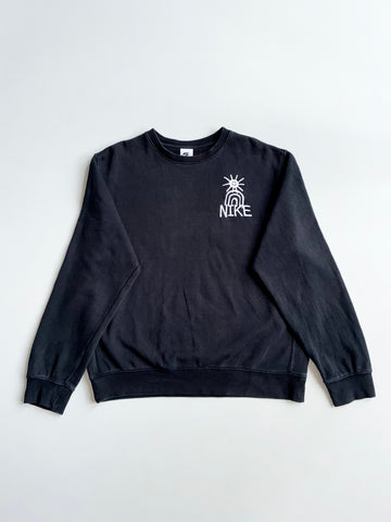 Nike Embroidered Sun Doodle Crewneck Sweatshirt – Black (L)