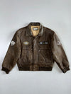 Air Service” Type B-3 Distressed Leather Bomber Jacket (XL)