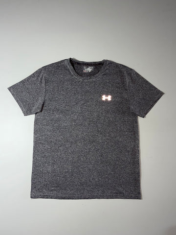 Under Armour HeatGear | Grey Heather Reflective Logo Tee | (M)