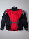 Vintage Clover Black Red Kevlar Motorcycle Riding Jacket PADDED (L)