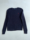 Ralph Lauren Navy Cable Knit Sweater (S)