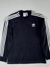 Adidas Originals | Black 3-Stripes Full Sleeve T-Shirt – Trefoil Logo | (L)