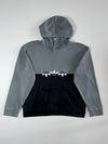 Adidas Originals Grey & Black Trefoil Colorblock Hoodie (L/XL)