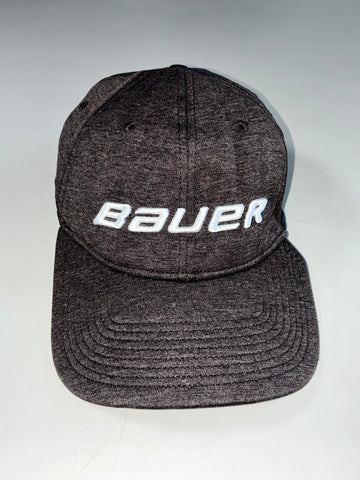 Bauer x New Era 39THIRTY Heather Black Flex Fit Cap – Embroidered Logo (S/M) (58cm)