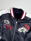 Izzue Floral Embroidered Reversible Sukajan Bomber Jacket – Black (XS)