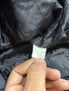 Y2K Nike Black Track Jacket – White Shoulder Stripes, Mini Swoosh (XL)