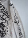 ASNDSP | Grey Skeleton Print Zip Hoodie | (S)